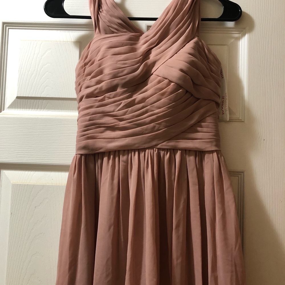 Princess V-Neck Mauve Chiffon floor length Bridesmaid Dress
